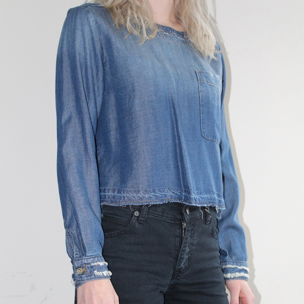 Bella Dahl Denim Crop Top - Picture 5 of 7